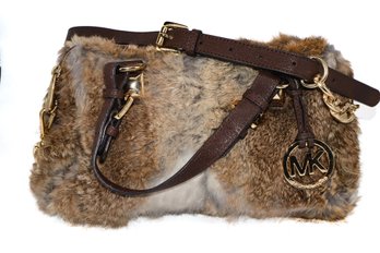 Michael Kors Satchel Genuine Rabbit Fur