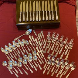 Sterling 925 Silver S. Kirk And Son Silverware 2,184 Grams Service For 12 Forks Knives Spoons Butter Knife Wow