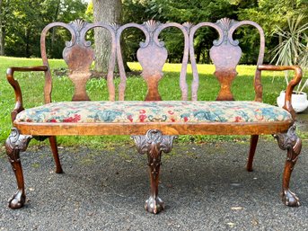 A Late 18th Century Chippendale Hall Bench