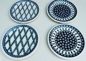 Handmade Polish Pottery Dinner Plates