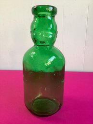 Vintage Green Glass Baby Bottle