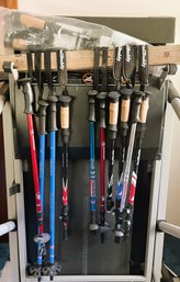 Twelve Trekking/ Hiking Poles By Trail Buddy ( Two NOS ), Swissgear And LL Bean