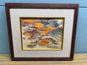Beautiful Abstract Oil On Canvas Painting Signed Jane Wittstein 1964. Local Hamden, CT. Painter.