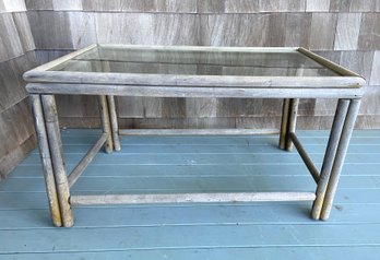 Mid Century Natural Wood Cocktail Table