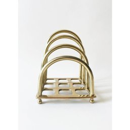 Brass Arch Toast Or Letter Holder Minimalist Modern