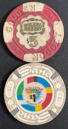 2 Vintage Casino Chips