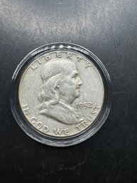 1952 Benjamin Franklin Silver Half Dollar