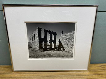 Framed And Matted B&W Photograph. Ruins. Elizabethtown. 1/50. Signed By Photographer, Wayne Fleming 1988.