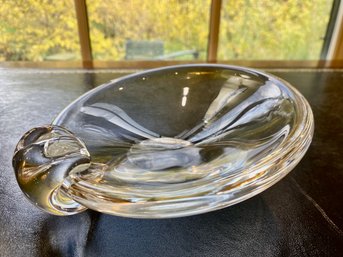 Steuben Glass Dish, Signed