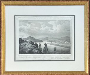 View Of The Hudson And The Catskill Mountains Framed Print