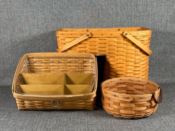 A Grouping Of Collectible Longaberger Baskets