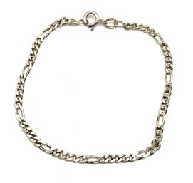 Vintage Italian Sterling Silver Chain Linked Bracelet