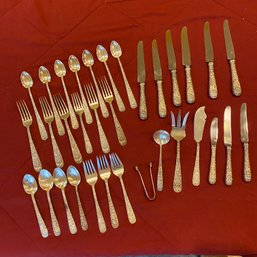 Sterling 925 Silver Kirk Son Additional Repousse Silverware Match Pattern Of Set 33 Pieces 911 Grams