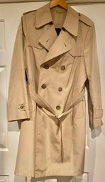 Men's Sulka New York Trench Coat - Size 42