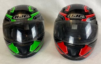Two HJC Helmets