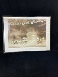 Framed Football Print - Championship Game - Green Bay Vs. Giants 1962