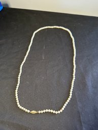 Pearl Necklace With 14k Gold Clasp