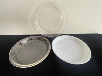 Set Of Glass Pie Plates