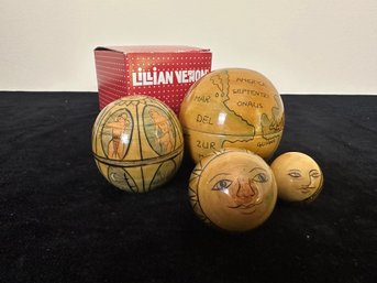 Vintage Lillian Vernon Nesting World Ball Set