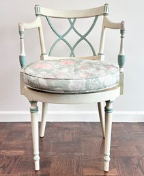 A Vintage Cane Seated Louis XVI Style Fauteuil