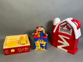 Fisher Price Record Player, Jack In Box & Play Barn