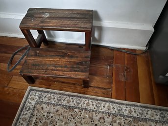 Rustic Wooden Step Stool