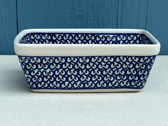 Handmade Polish Pottery Serving Dish