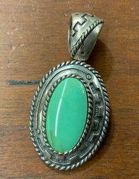 Pretty Carolyn Pollack Relios Turquoise & Sterling Pendant