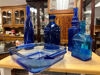 Blue Glass Lot