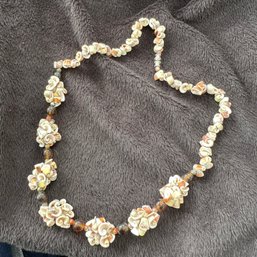 Beautiful Unique Shell Flower Necklace ~ Awesome Edition To Your Summer Wardrobe ~