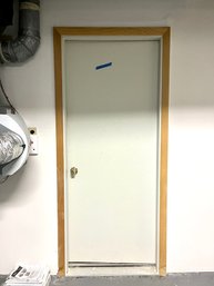 A Fire Rated Metal Clad Door - Metal Frame - Mechanical Room