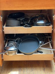 Two Drawers Of Pots And Pans