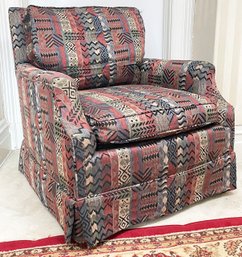 An Upholstered Swivel Armchair