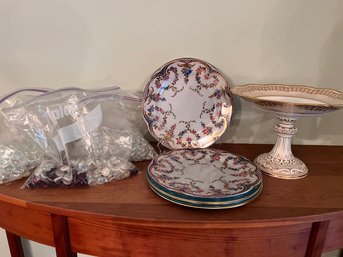 Entertaining Lot #5 - Tin Plates, Cake/Dessert Stand And More!