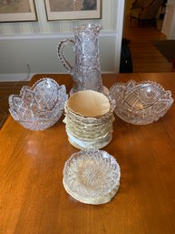 Antique Cut Crystal Set