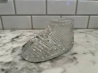 Waterford Crystal Baby Shoe Paperweight