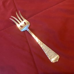 Sterling 925 Silver Hand Hammered Meat Fork By Julius Randahl 33 Grams