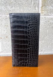 Bally Black Alligator Tall Wallet- NOS Lot A