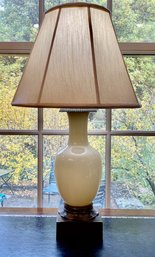 Chinese Brass And Opalescent Glass Table Lamps (2)