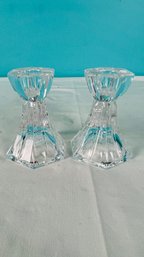 Small Glass Candlestick Holders