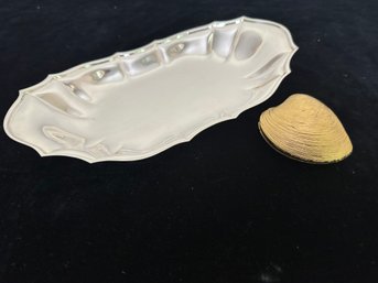 Metal Platter And Clam Shell