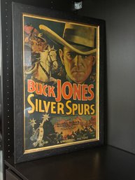 Vintage 1970's Buck Jones Silver Spurs Poster