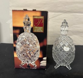 Crystal Clear Pineapple 7 Candy Box 24 Lead Crystal Style #303207 - GB In Original Box. LP/B2