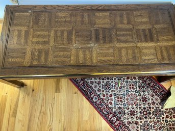 Vintage  Parquet Mid Century Coffee Table