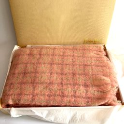 A Vintage Neiman Marcus Wool Throw Blanket - Never Out Of Gift Box