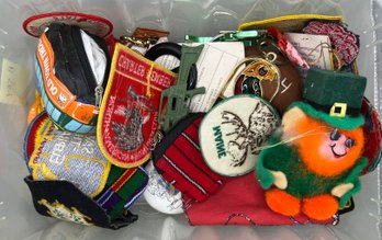 Lot Of Miscellaneous Keychains, Patches And Knick Knacks