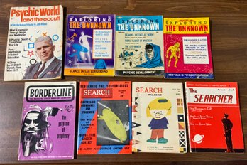 8 Vintage Magazines ~ Psychic World And The Occult, Search, Borderline & More