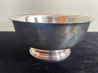 Metal Serving Bowl On Pedestal