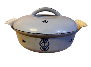 Dru Holland #20 Tulip Enamel Cast Iron Dutch Oven/Roaster/Casserole With Lid