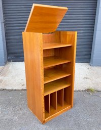 Vintage Teak Media/record Cabinet Made In Belgium